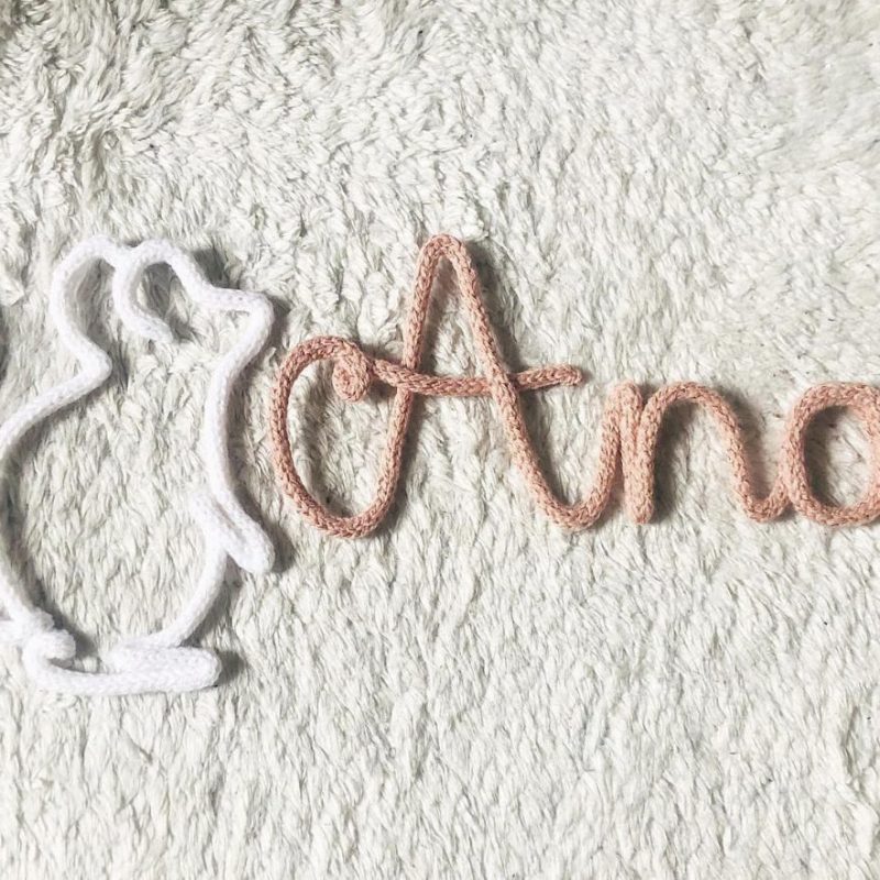 Tricotin Laine Prénom/Mot + Souris