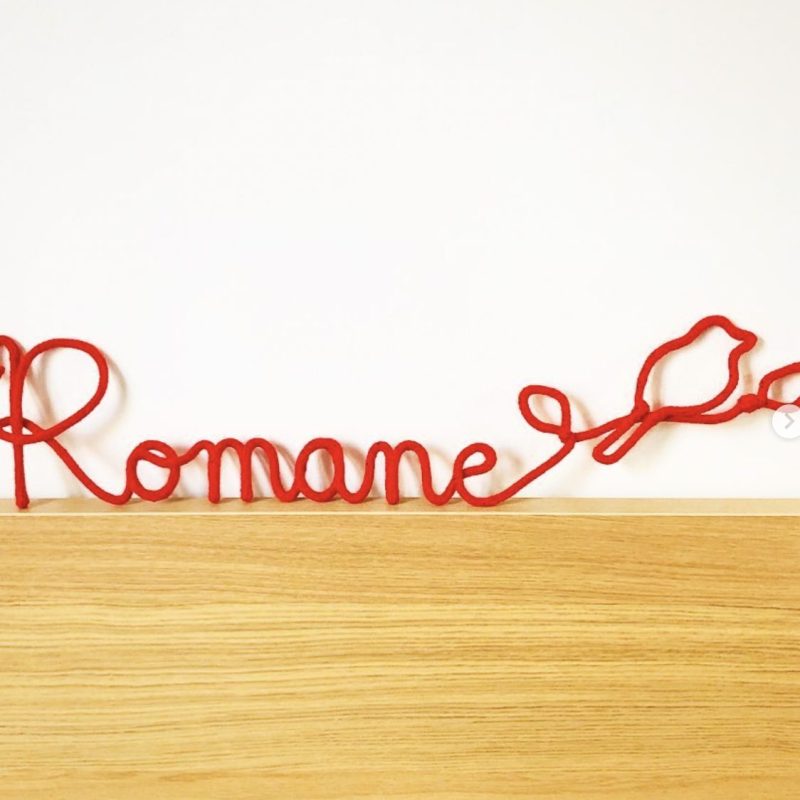 Tricotin Laine Prénom/Mot + Oiseau