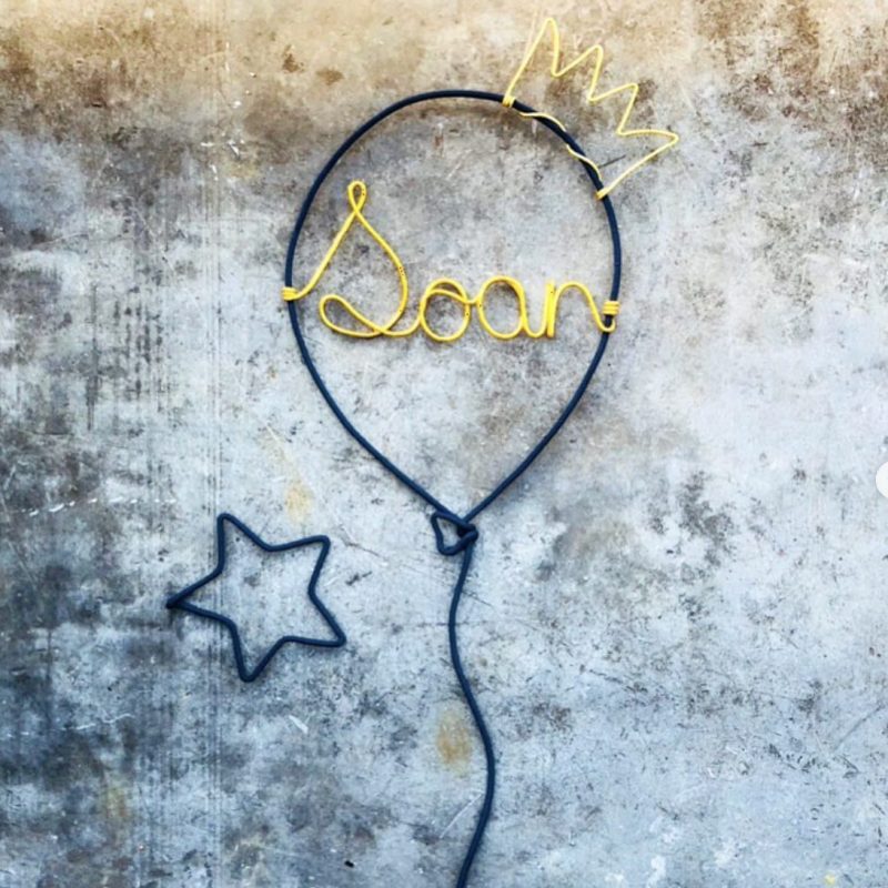 Tricotin Laine Ballon + Mot / Prénom + Couronne