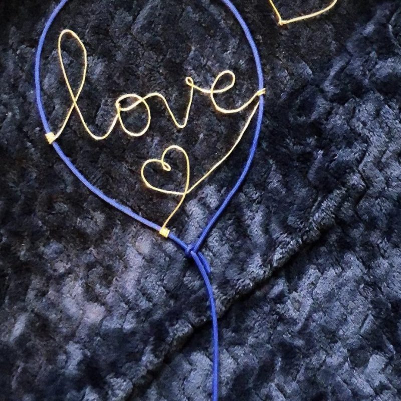 Tricotin Laine Ballon + Mot / Prénom + Coeur