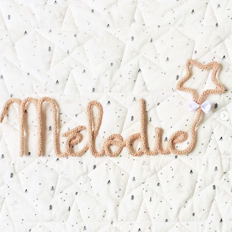 Tricotin Laine Prénom/Mot + Etoile