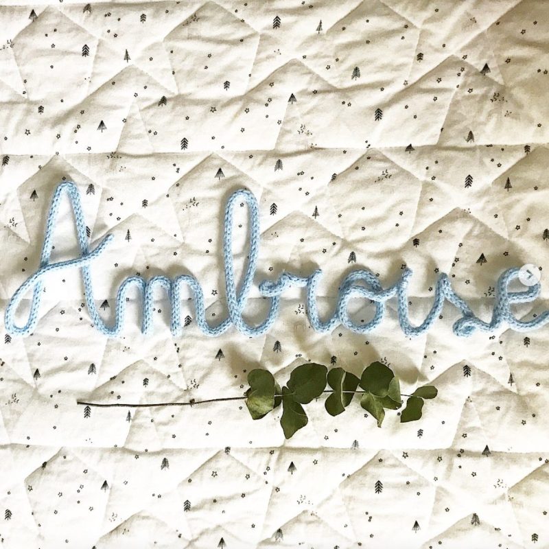 Tricotin Laine Prénom/Mot