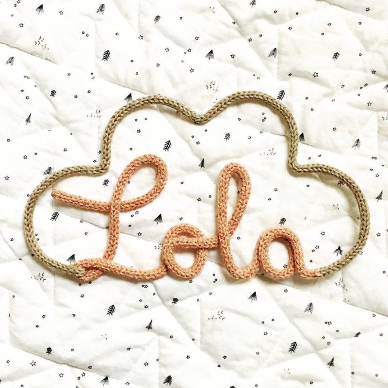 Tricotin Laine Prénom/Mot + Nuage