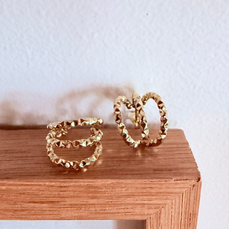 Mini créoles martelées